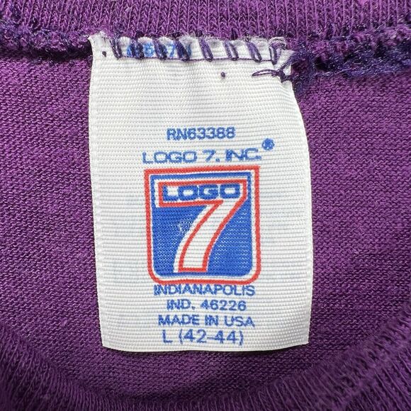 Vintage 90s Minnesota Vikings Logo 7 Men's L NFL Graphic Tee USA Single Stitch L - Picture 3 of 9